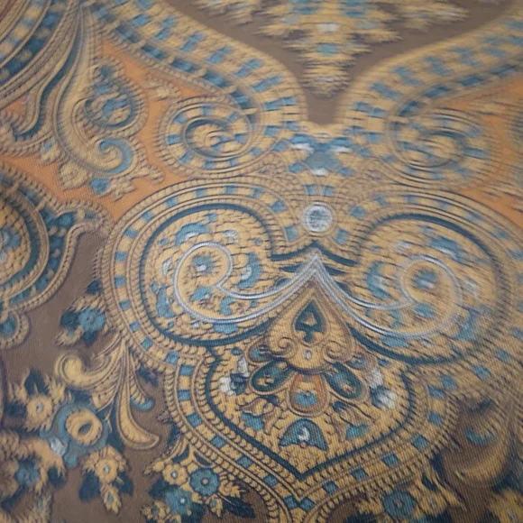 FABRIC Ralph Lauren Georgeous Paisleys In Rich Browns & Tan W/pop Teal, 56in